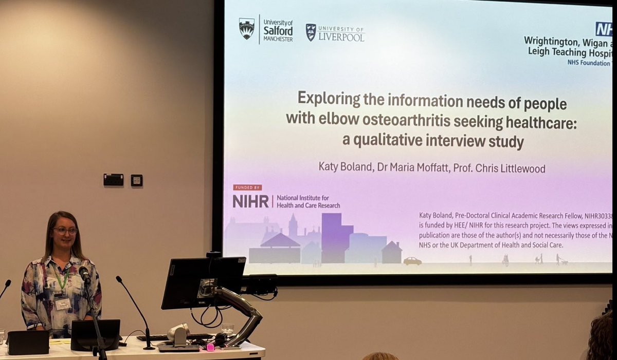 Katy Boland (@katybphysio) on Twitter photo Inspiring day <a href="/PhysioResSoc/">Physiotherapy Research Society (PRS)</a> #PRS2025 keynote speakers ๐คฉ excellent posters & presentations ๐๐ป
& the opportunity to share my @nihr #PCAF project exploring the information needs of people with elbow OA
<a href="/ChrisLittlew00d/">Chris Littlewood</a> <a href="/mmoffatt408/">Mmoffatt408</a> <a href="/WWL_Research/">WWL_Research</a> <a href="/ChristinaHeato1/">Dr Christina Heaton</a> Inspiring day <a href="/PhysioResSoc/">Physiotherapy Research Society (PRS)</a> #PRS2025 keynote speakers ๐คฉ excellent posters & presentations ๐๐ป
& the opportunity to share my @nihr #PCAF project exploring the information needs of people with elbow OA
<a href="/ChrisLittlew00d/">Chris Littlewood</a> <a href="/mmoffatt408/">Mmoffatt408</a> <a href="/WWL_Research/">WWL_Research</a> <a href="/ChristinaHeato1/">Dr Christina Heaton</a>
