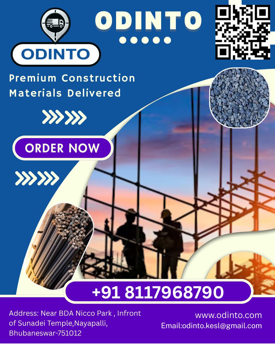ODINTO125608's tweet image. Building Materials Bhubaneswar.
🏗️ Odinto delivers cement, steel, sanitary ware, and electricals directly to your project site in Bhubaneswar.
📦 Hassle-free logistics
🛒 Shop: odinto.com
#BuildingMaterials #OdishaProjects #keslgroup #odintoservices