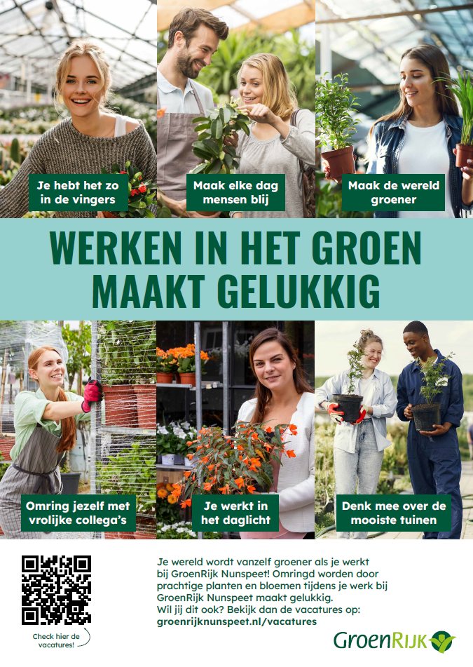 GroenRijkSegers's tweet photo. Wegens toenemende drukte zoeken wij versterking!
Kom jij ons team versterken? 💚 https://t.co/fGbGoojZQ2