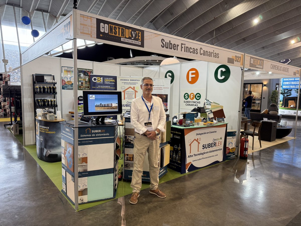SuberFincas's tweet photo. ¡NOVEDAD EN LA FERIA CONSTRUYE!

En Suber Fincas Canarias seguimos creciendo y hoy presentamos oficialmente nuestra nueva colaboración como distribuidores exclusivos en Canarias de PINVISA Coatings. https://t.co/XGpztgbwOj