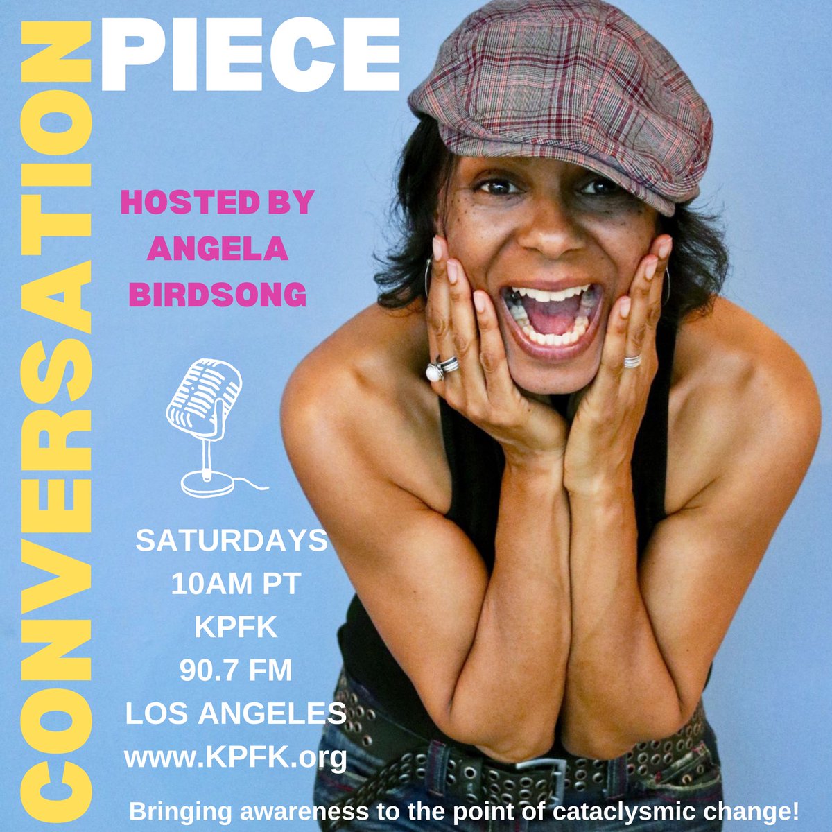 AngelaBirdsong1's tweet photo. Conversation Piece, in the real 
day to day issues of urban living locally and worldwide w/ Pt2, Who is Mandla Kayise, from BSU Pres and UCLA Black Alumni Pres to a Los Angeles Civil &amp; Human Rights Commissioner and founder of New World Education.
10a Sat KPFK 90.7F /KPFK.org https://t.co/fhg6sFZx0a