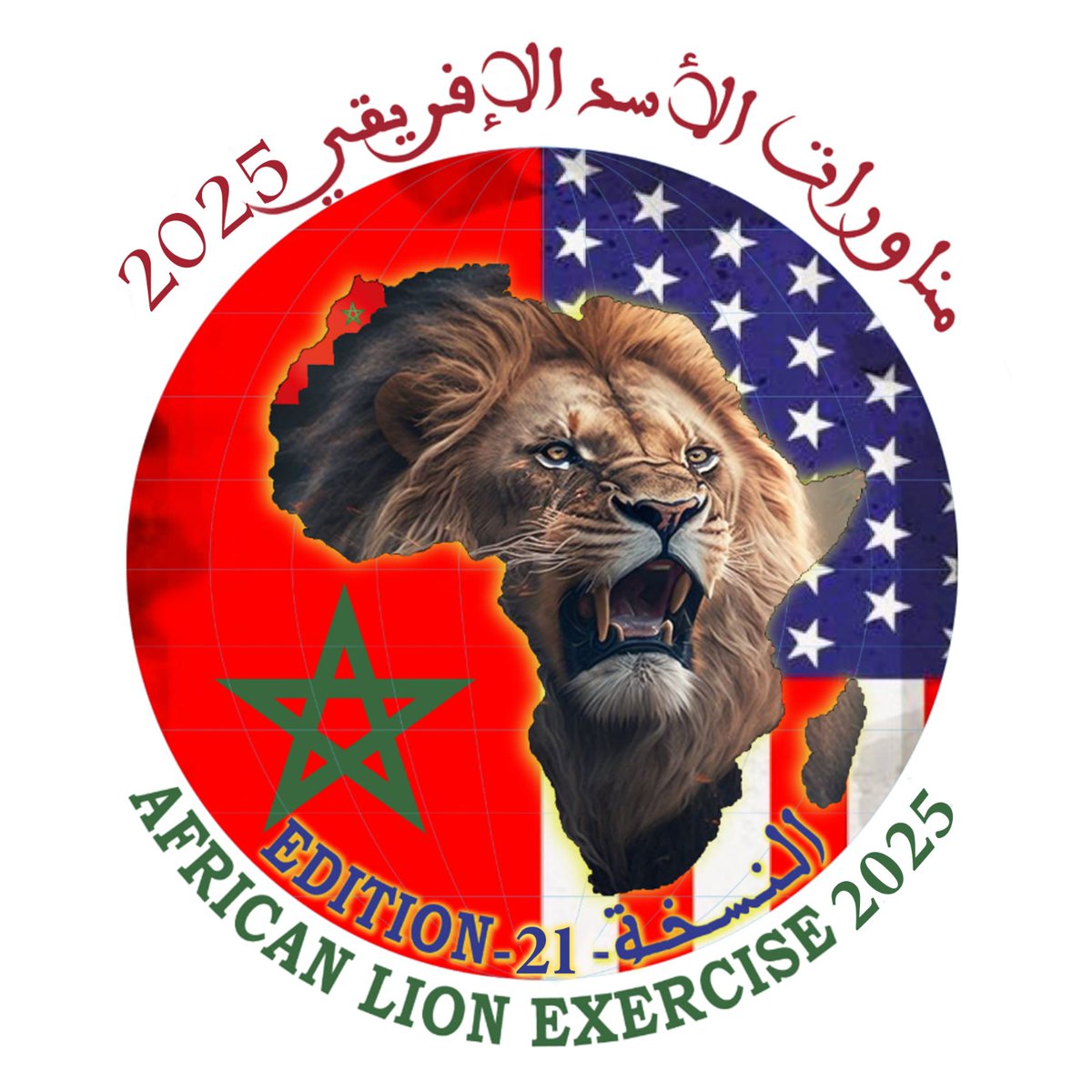 FAR_Maroc_'s tweet photo. تُنظم القوات المسلحة الملكية، بشراكة مع القوات المسلحة الأمريكية، تمرين "الأسد الإفريقي " في نسخته الواحدة والعشرين، وذلك خلال الفترة الممتدة من 12 إلى 23 ماي 2025، بكل من أكادير، طانطان، تزنيت، القنيطرة، بنجرير وتيفنيت. https://t.co/KwL3aN6rCV