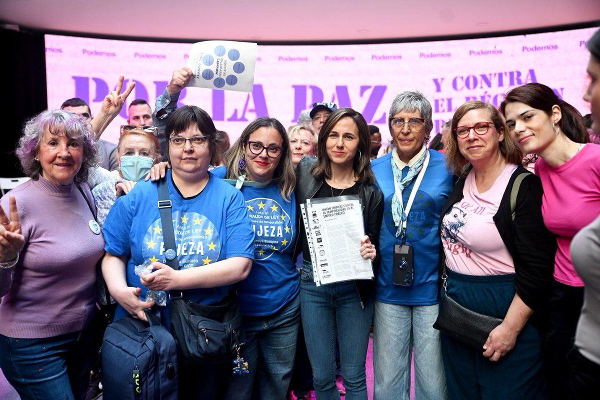 Pafp_mad's tweet photo. Gracias @PODEMOS  por darnos la razón con hechos presentando enmiendas que no dejan atrás a los abusados de la temporalidad cesados y en forma de visibilización del colectivo invitándonos a vuestros actos. @IreneMontero https://t.co/3H1ZLUCvvg