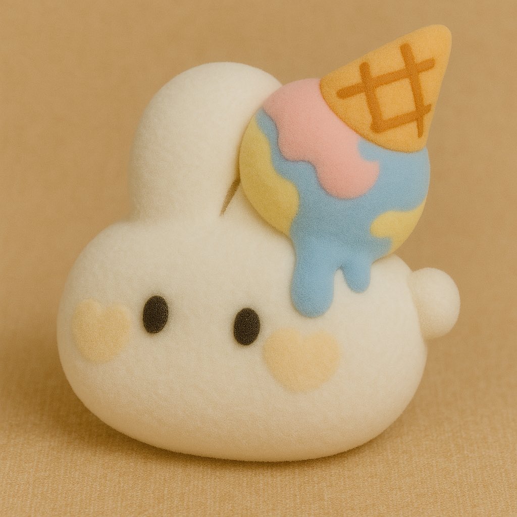 Ai로 만들어본 보송보송 통통한 토핑🐰💕