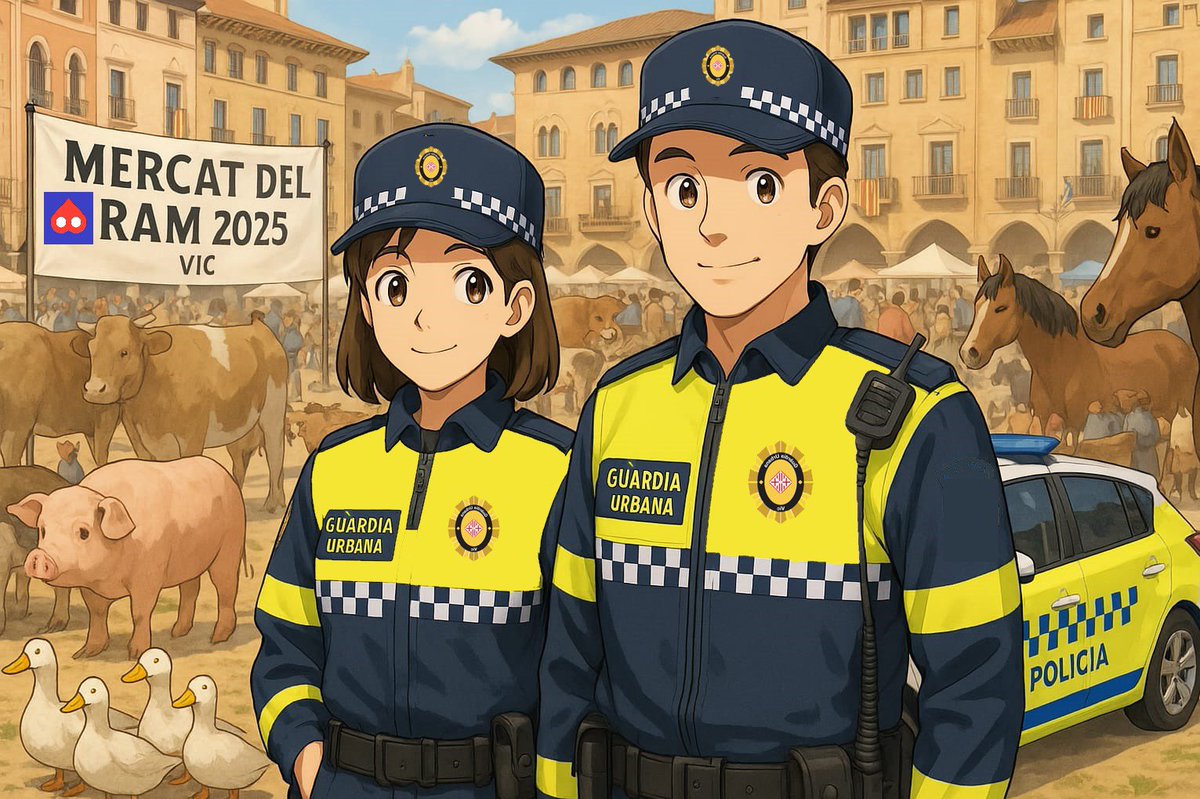 vic_gurbana's tweet photo. 📣 Prop d’una trentena d’agents vetllaran perquè, la festa major de primavera de #Vic, el nostre estimat #Mercatdelram, es desenvolupi amb normalitat i tots i totes en puguem gaudir. https://t.co/r429tSwaUX