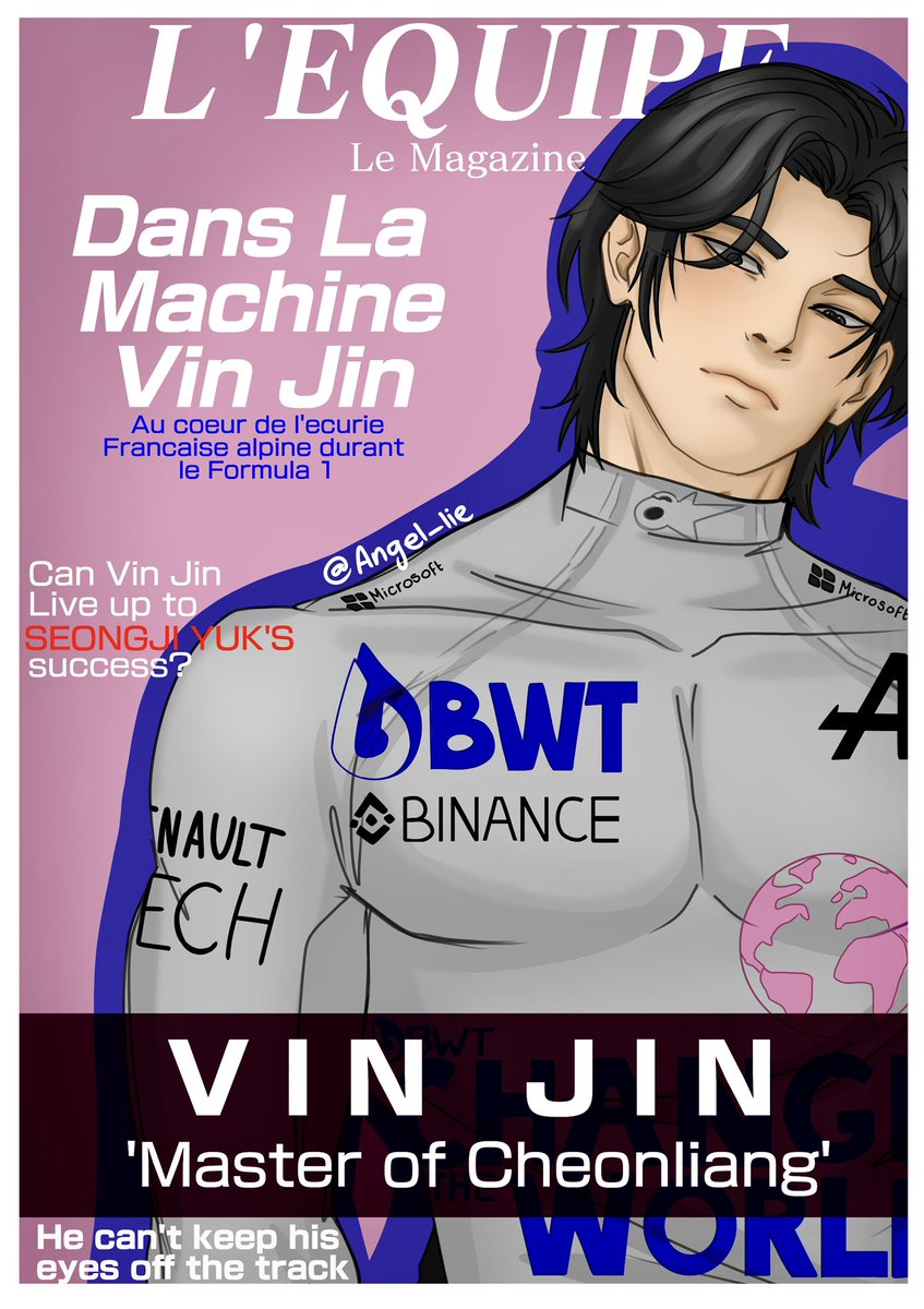 Angel_lie12345's tweet photo. PT3 of releasing all the drivers fanart I’ve done for my fic ‘We’re not teammates, we’re rivals’
#Lookism #Formula1 #Fanart #EliJang #HudsonAhn #VinJin #Vasco https://t.co/7PkR63DSHD