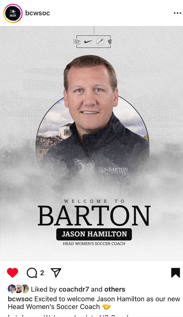Excited to get started and the future of this program. <a href="/BartonAthletics/">Barton College Athletics</a>