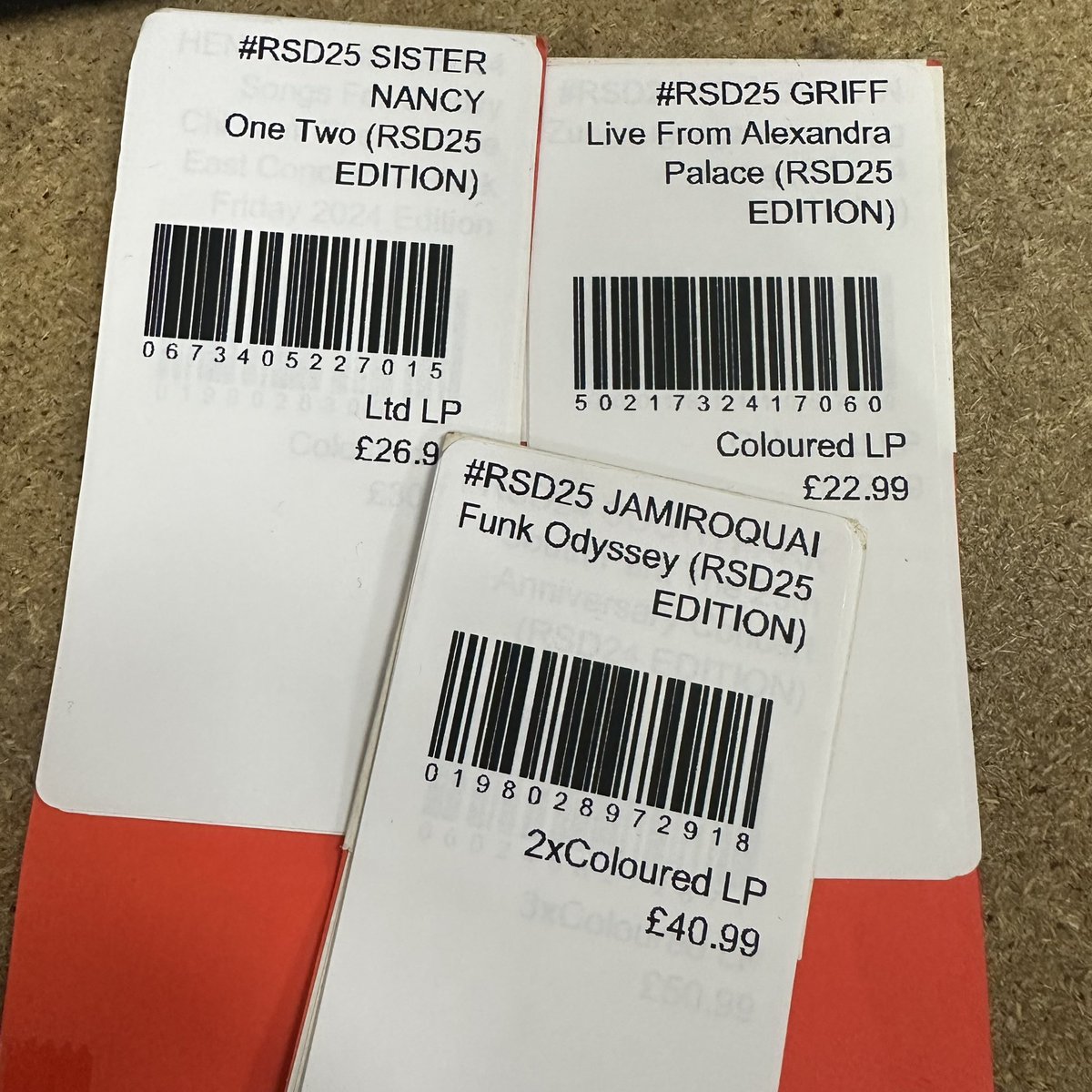 PiccadillyRecs's tweet photo. SOLD OUT 

SISTER NACY / GRIFF / JAMIROQUAI

#RSD25 https://t.co/hb3qdnVXsY