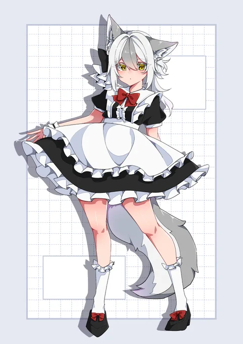 1198日目メイドさんなブランシュ#一日一絵 #創作 