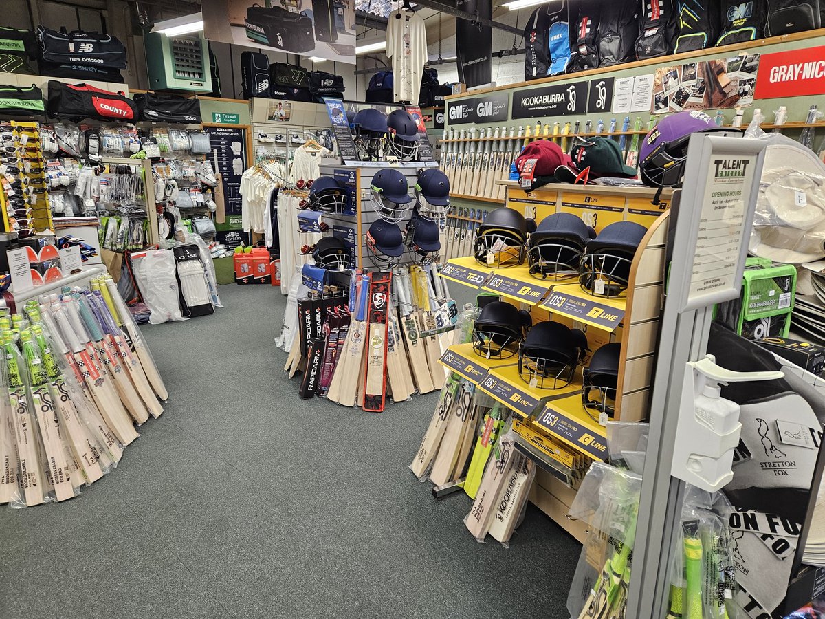 It's a beautiful spring day out there again today and we are open until 3pm today with plenty of cricketing goodies.