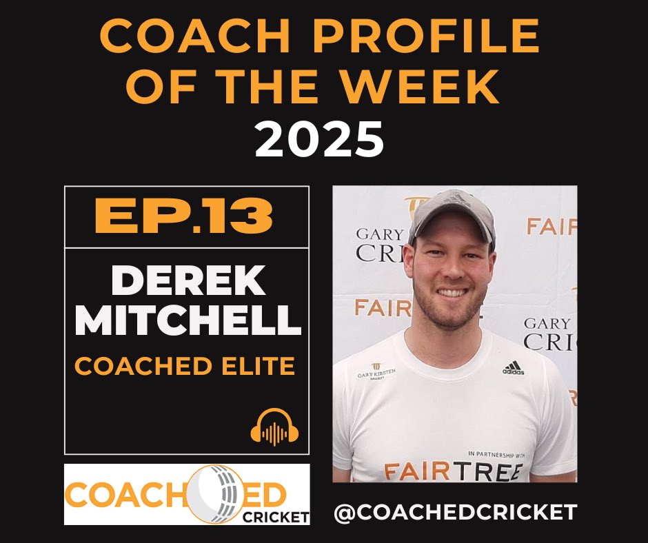 Coach Profile of the Week - Episode 13 - ELITE Coach Derek Mitchell 🏏

Derek is an ELITE coach at the Gary Kirsten Academy in Cape Town, South Africa, and is amongst the first batch of certified coaches from CoachED.

Available for free here:
buzzsprout.com/1873438/episod…
