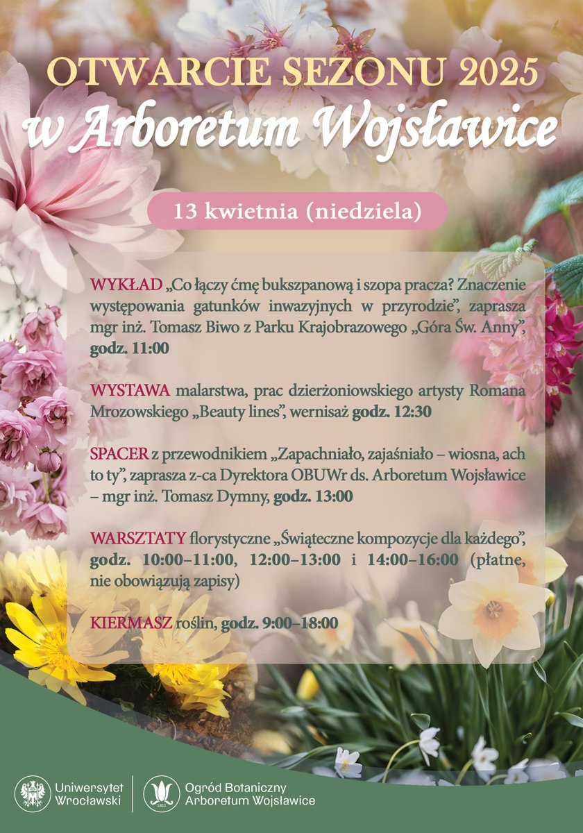 uniwroc's tweet image. Zapraszamy do Arboretum Wojsławice! Otwarcie sezonu już w niedzielę! Przewidziano wiele atrakcji ! arboretumwojslawice.pl ⬇️