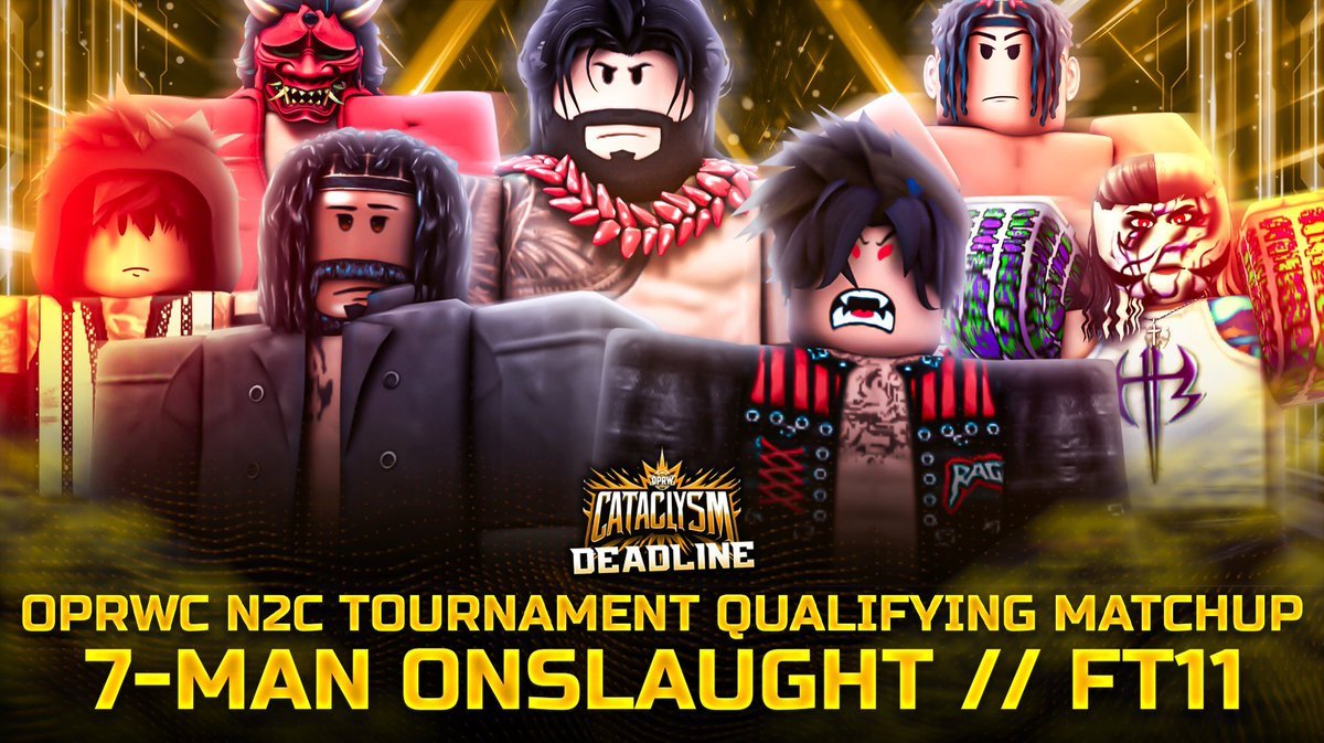 OPRW_ROBLOX's tweet photo. FUN FACT! 😯
The LAST TIME an ONSLAUGHT Matchup happened in the United Center that invovled the OPRWC was 2023, at NO REMORSE!
Tonight.. The FINAL SPOT in the OPRWC N2C Tournament will be DECIDED! WHO YA' GOT?!
⚠️TONIGHT, 7:30PM ET, only on FOX!
#OPRW2025 https://t.co/DgP3bAFyn1