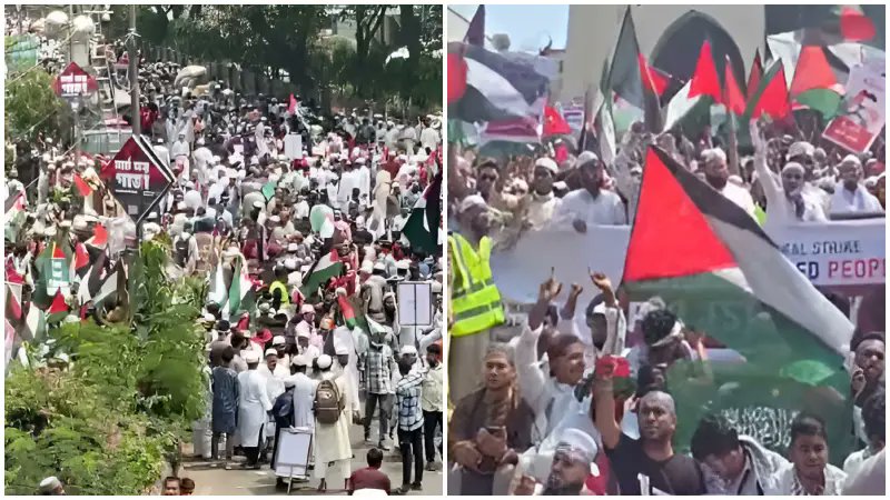 জুলাই বিপ্লবের পর আবারো ঐতিহাসিক ’মার্চ ফর গাজা’ স্লোগানে গর্জে উঠল সোহরাওয়ার্দী উদ্যান