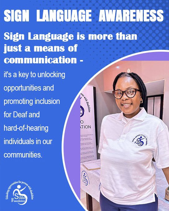 Sililo2020's tweet photo. Sign Language Awareness Saturday
By embracing Sign Language, we can create a more inclusive and equitable society where everyone has the opportunity to participate and contribute.
We wish you a great and inclusive Saturday!
#signlanguageisahumanright
#sililofoundation https://t.co/4i83NQdKe4