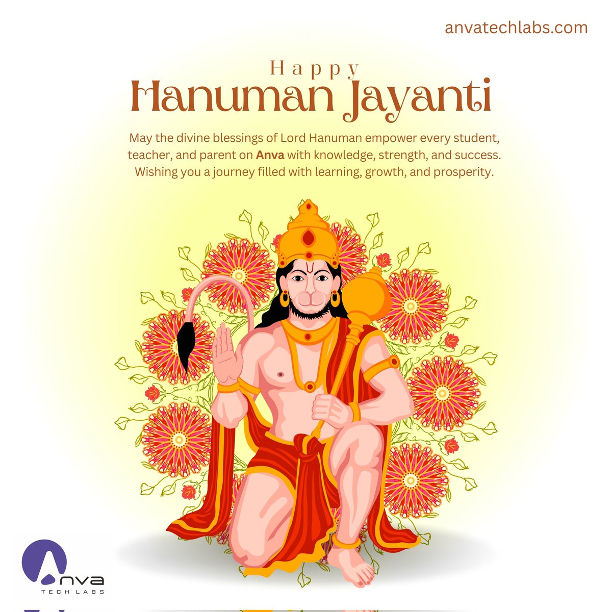 anvatechlabs's tweet photo. ✨ May Lord Hanuman bless every learner, teacher, and parent on Anva with wisdom, strength, and unstoppable success.

Let this Hanuman Jayanti ignite the spirit of growth and knowledge in all of us! 🚀📚💫 https://t.co/XvwEJ2L2Og