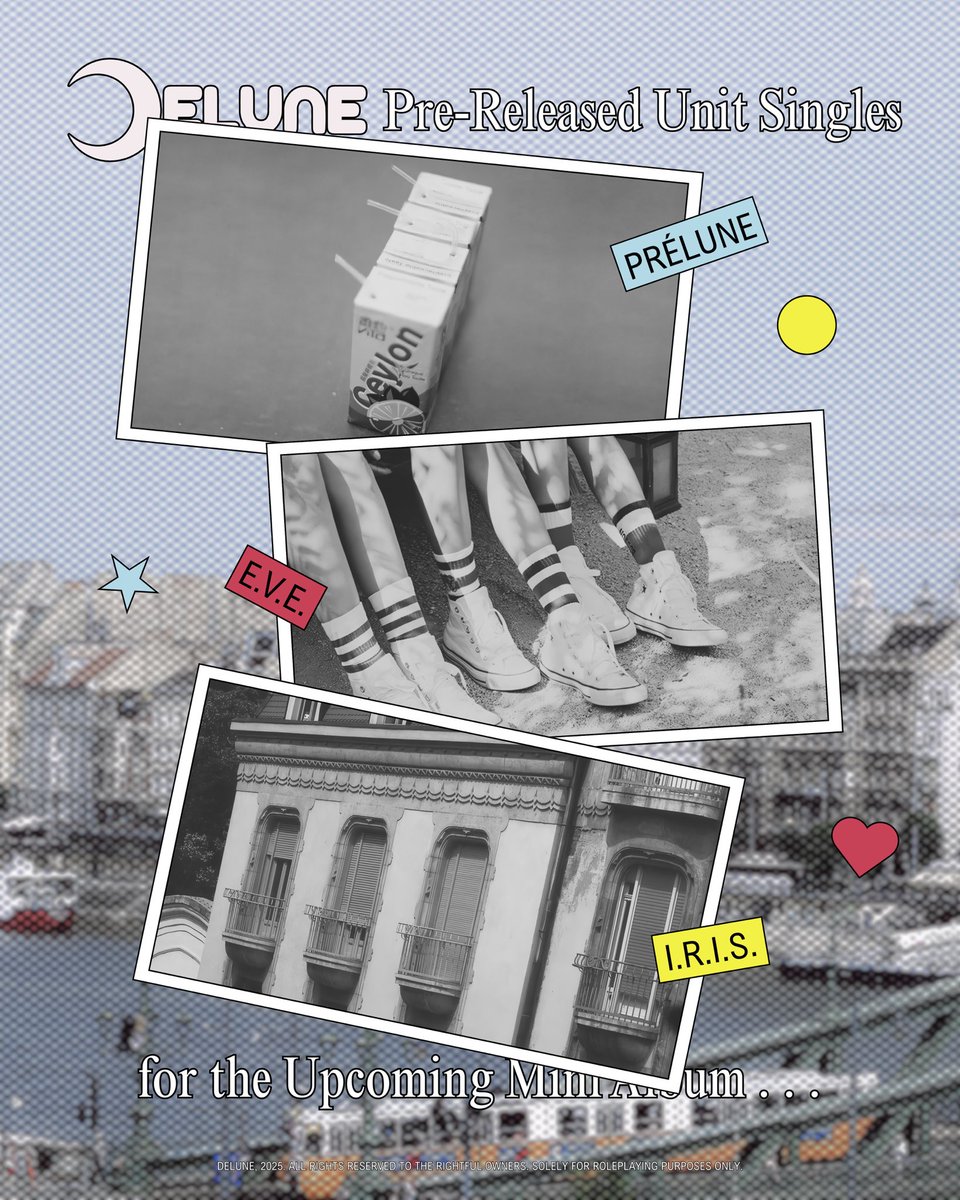 ️️
 ️️
 ️️
𝐃𝐄𝐋𝐔𝐍𝐄 Pre-Released Unit Singles
for the Upcoming Mini Album

 ️️
𝙿𝚁𝙴́𝙻𝚄𝙽𝙴 ⠀ • ⠀ Σ.V.Σ. ⠀ • ⠀ ꒐.ꋪ.꒐.ꇙ.

 ️️
C O M I N G ⠀ S O O N
 ️️
 ️️
 ️️