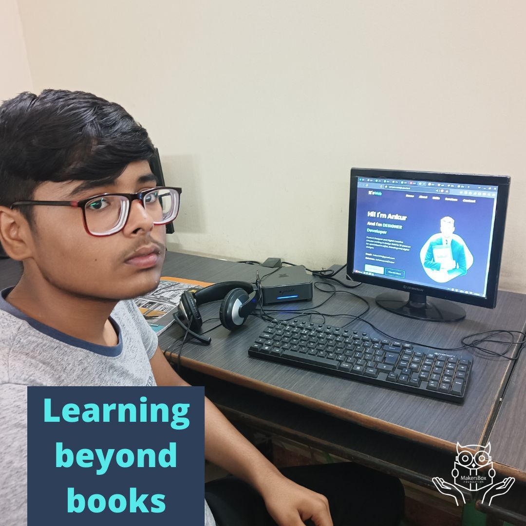 MakersBoxORG's tweet image. Meet Ankur – building his own coding portfolio one line at a time! From design to development, he's showcasing skills, creativity, and growth. 
#CodingJourney #PortfolioInProgress #FutureDeveloper #Makersbox