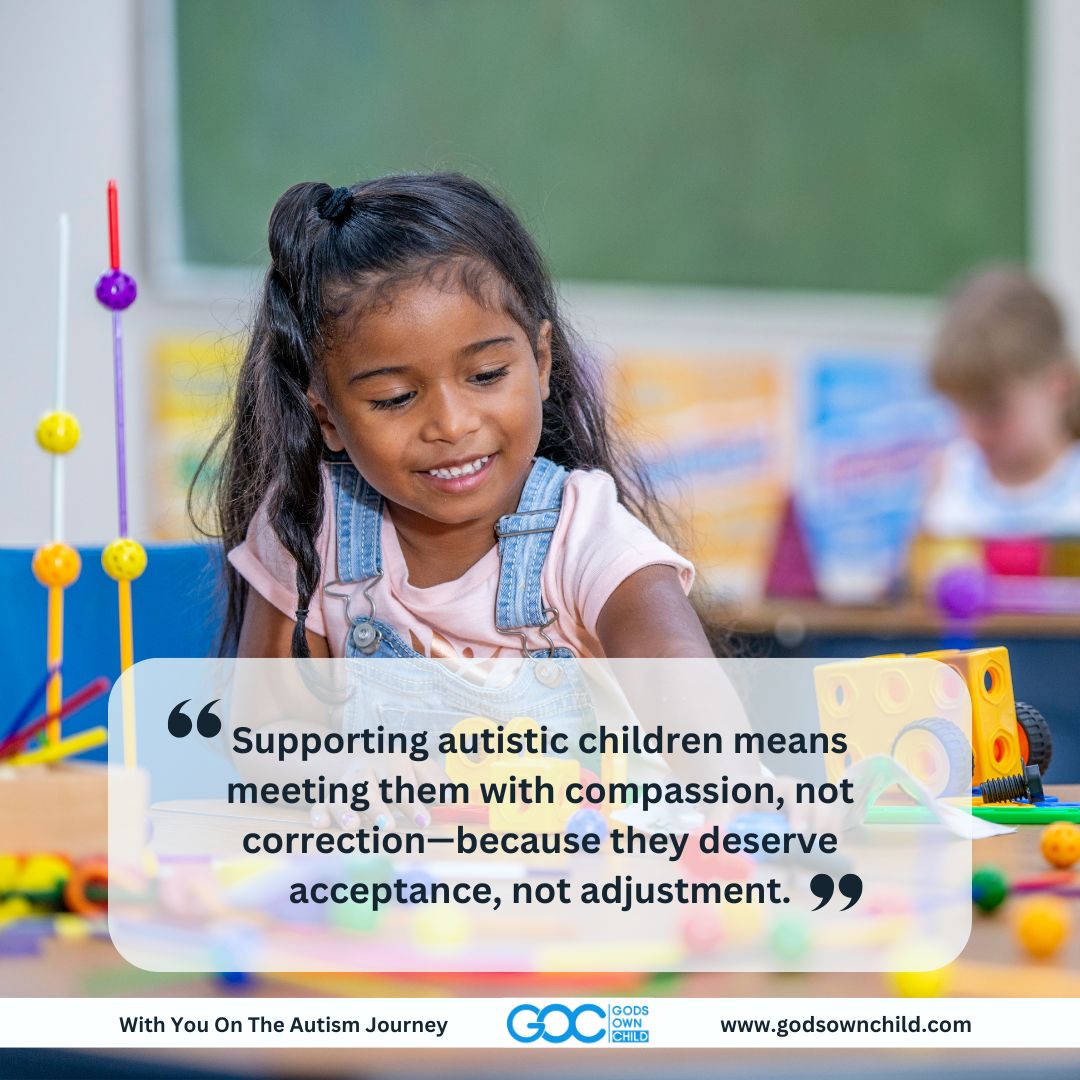 godsownchildin's tweet image. "Supporting autistic children means meeting them with compassion, not correction."
 Today's message: Let’s build a world where understanding is the norm. 💛🤝
 👉 Stay inspired with @godsownchildin!
#CompassionFirst #NeurodiversityMatters #GodsOwnChild #EmpathyInAction