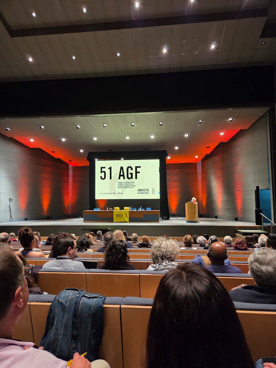 Empezamos nuestra 51ª Asamblea General Federal de Amnistía Internacional en #Merida. Las socias y socios de <a href="/amnistiaespana/">Amnistía Internacional España</a> exponemos, debatimos y acordamos resoluciones que mejoren nuestras acciones por los #derechoshumanos. #AsambleaAI2025 #AIAndalucia