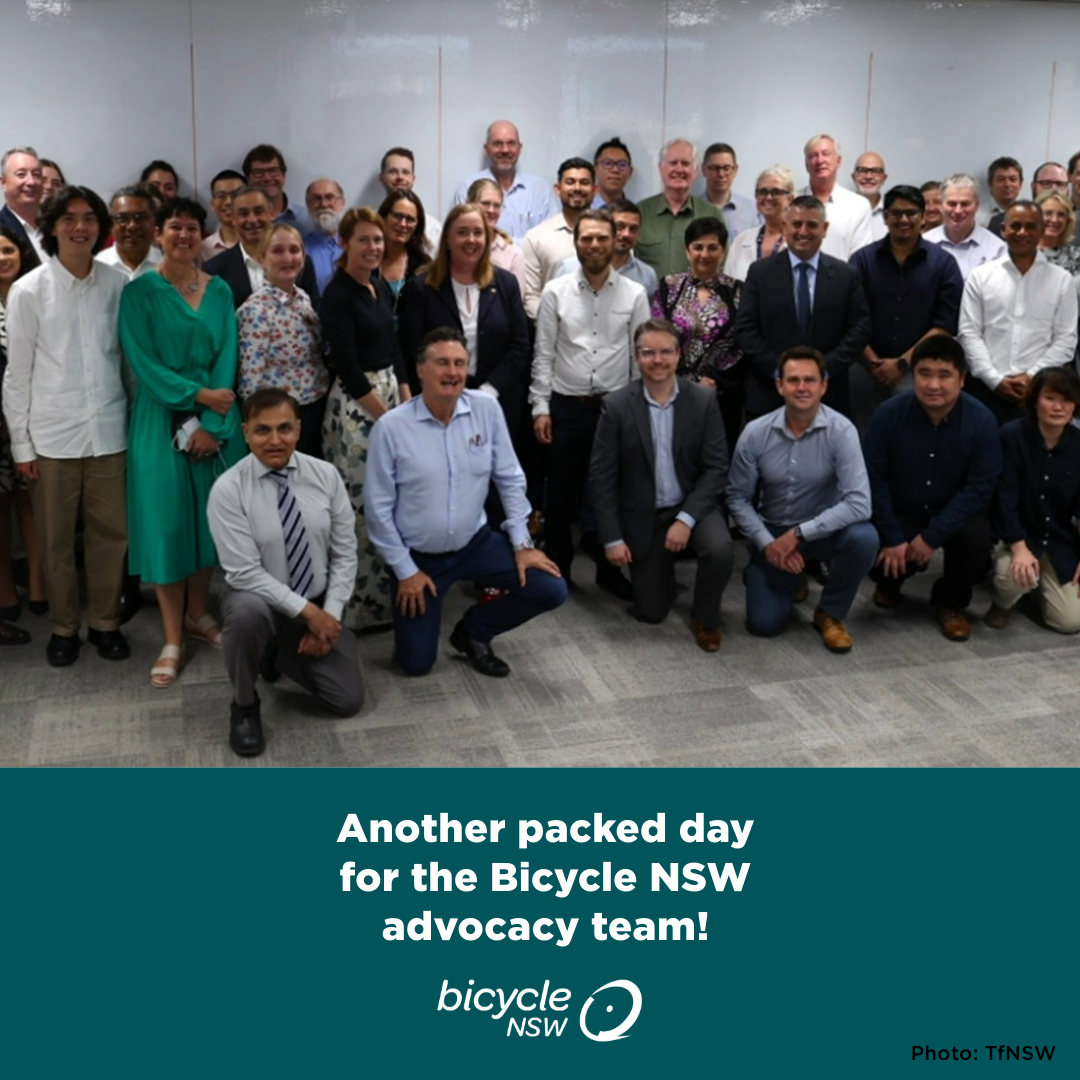 BicycleNSW's tweet photo. 🚴‍♀️ Huge day for Bicycle NSW!  On April 9
@BicycleNSW joined a Roads Act Review roundtable with 100+ stakeholders, kicking off a vital overhaul of outdated legislation. See our priorities &amp; progress here: https://t.co/kbXF1v9bbl
@jennyaitchison @JohnGrahamALP @TransportforNSW ✨ https://t.co/sxF2kUA5Sf