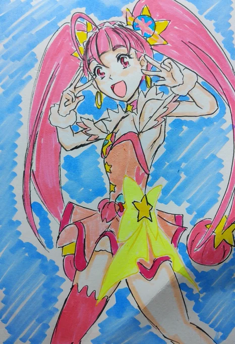 #キュアスター生誕祭2025色々間違えたけど、お祝いラクガキ。 