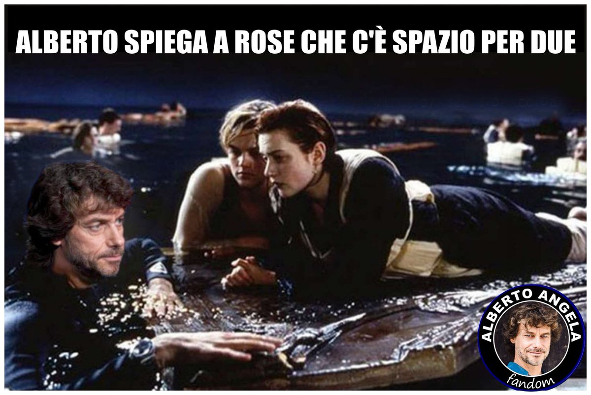 DivulgoConAnsia's tweet photo. Nella puntata odierna di Passaggio a NordOvest, in uno degli argomenti trattati, si parlerà del Titanic. Volevamo ricordarvelo.
#AlbertoAngela #Titanic #RoseeJack #meme #memeita #ironia https://t.co/AUqWaUfs7k