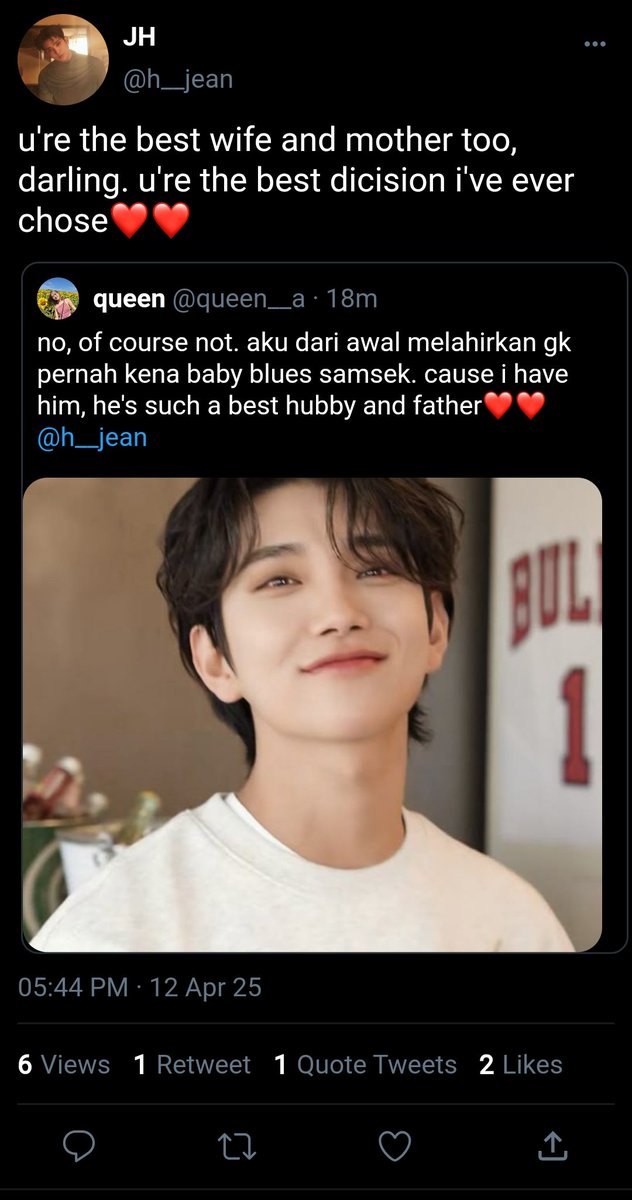 ; best hubby and father

— Joshua Hong few tweets au
from Story of Jean &amp; Aqueena