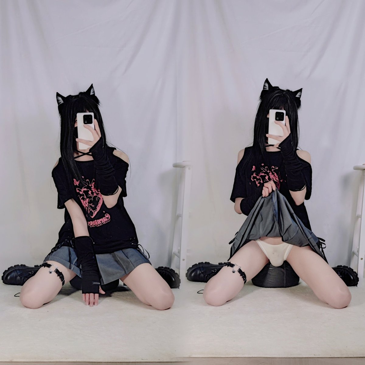 大猫猫，肚子饿了会自己找垃圾吃