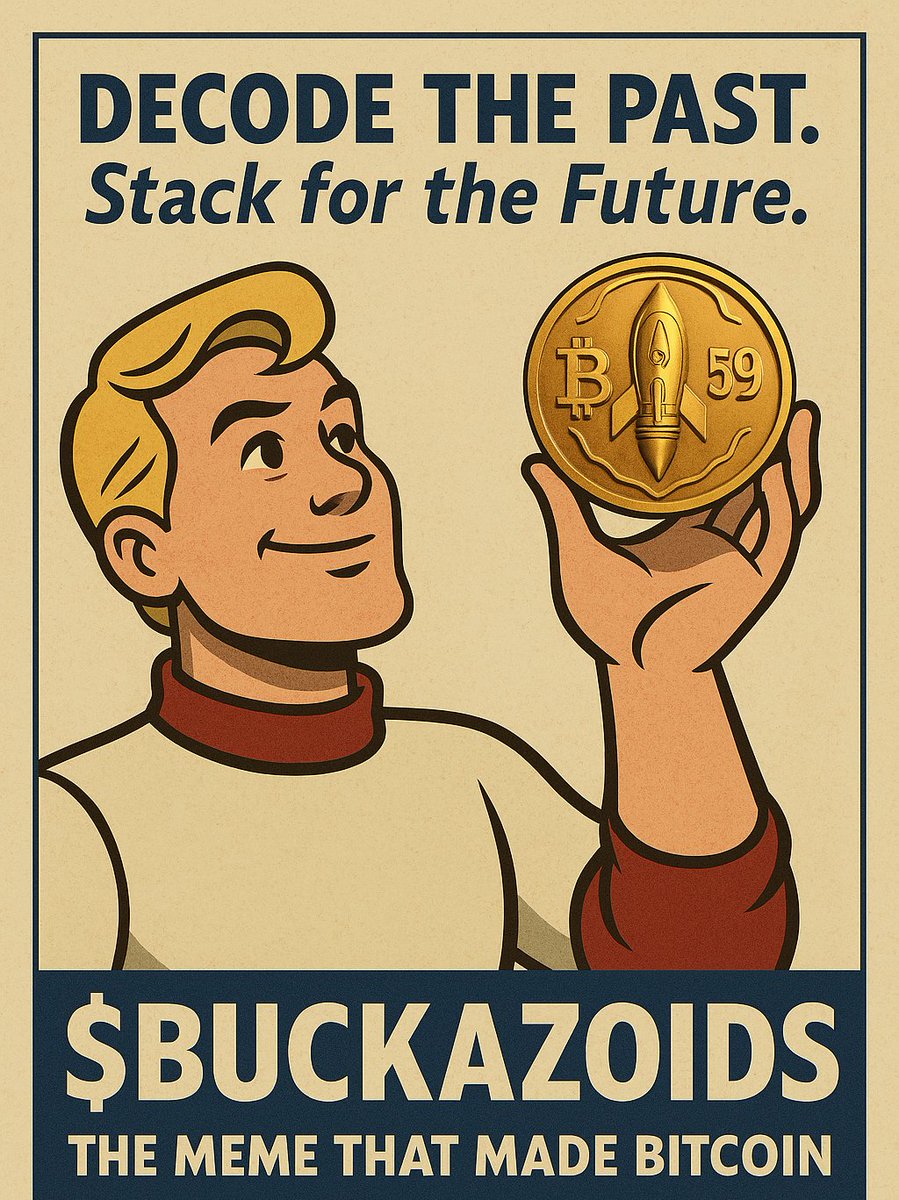 TrenchSniper69's tweet photo. 🧢 DECODE THE PAST. STACK FOR THE FUTURE.

He held the first one like it was a relic —
not a meme, but a movement.

#BUCKAZOIDS: The Meme That Made ₿itcoin
📜 No roadmap. No VC. Just pixel prophecy.

#BTC #CryptoLore #CTOSupport @elonmusk  #TrenchSniperArmy @Powellprinter @moonlightcube