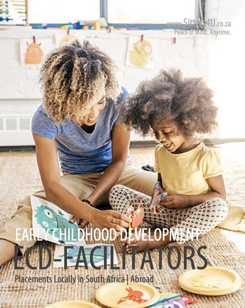 Looking for a #nanny who knows #childdevelopment? Ours #guide, #support and #stimulate your #child’s growth.  sitters4u.co.za
#GrowthSupport #ECDNanny 
#HomeLearning #EarlyEducation  #placements #recruitment #childcareprofessionals