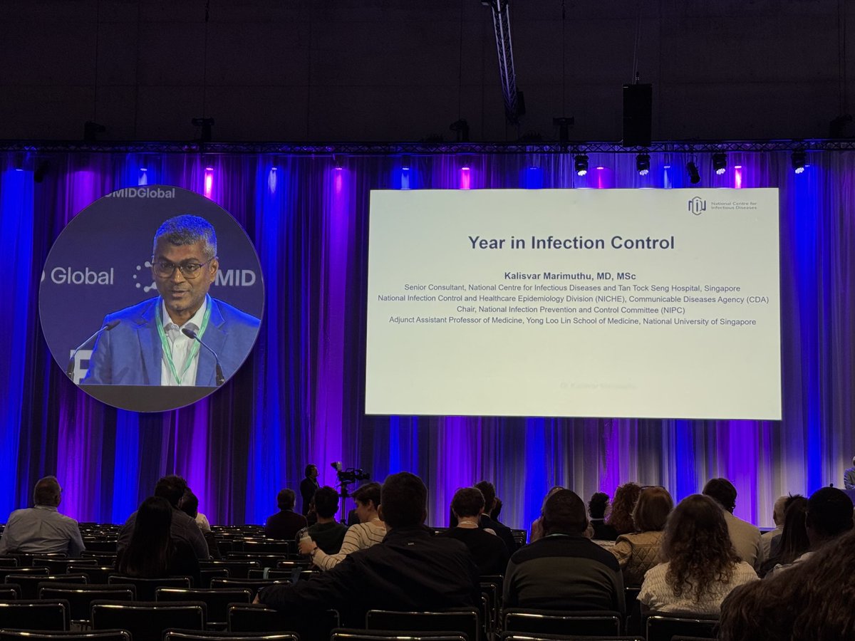 ⁦<a href="/ESCMID/">ESCMID</a>⁩ Is there still an IPC community on X? For the few: great to see Kalisvar Marimuthu from Singapore presenting Year in Infection Control! ⁦<a href="/ISAC_world/">International Society of Antimicrobial Chemotherap</a>⁩ Lot about the hospital environment and the importance of cleaning 👍