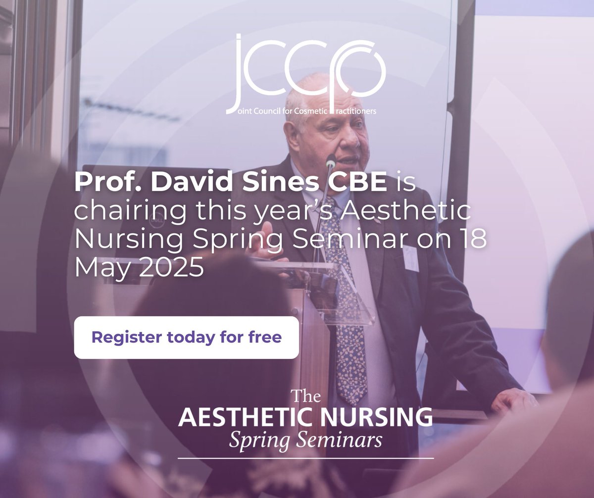 Spring forward in your practice at the 2025 Aesthetic Nursing Spring Seminars — chaired by Prof David Sines CBE.

Join us on Sunday 18 May in Harrogate for a CPD-accredited day of expert insight, essential compliance updates, and peer-to-peer learning.

👉 bit.ly/aestheticnursi…