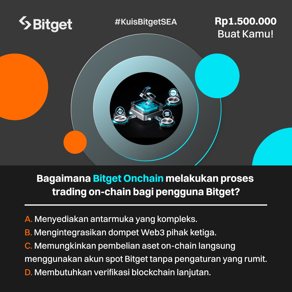 🎁 HADIAH Rp1.500.000 BUAT KAMU! 🎁

Caranya mudah:
1⃣ Follow <a href="/BitgetID/">Bitget Indonesia 🇮🇩</a> 
2⃣ Like + repost, jawab pertanyaannya di kolom komentar dengan hashtag #KuisBitgetSEA #BitgetOnchain
3⃣ Isi form berikut: forms.gle/PAUAQvo5AXZogi…

⏰ 12 - 13 April 2025, pukul 24.00 WIB

#Airdrop