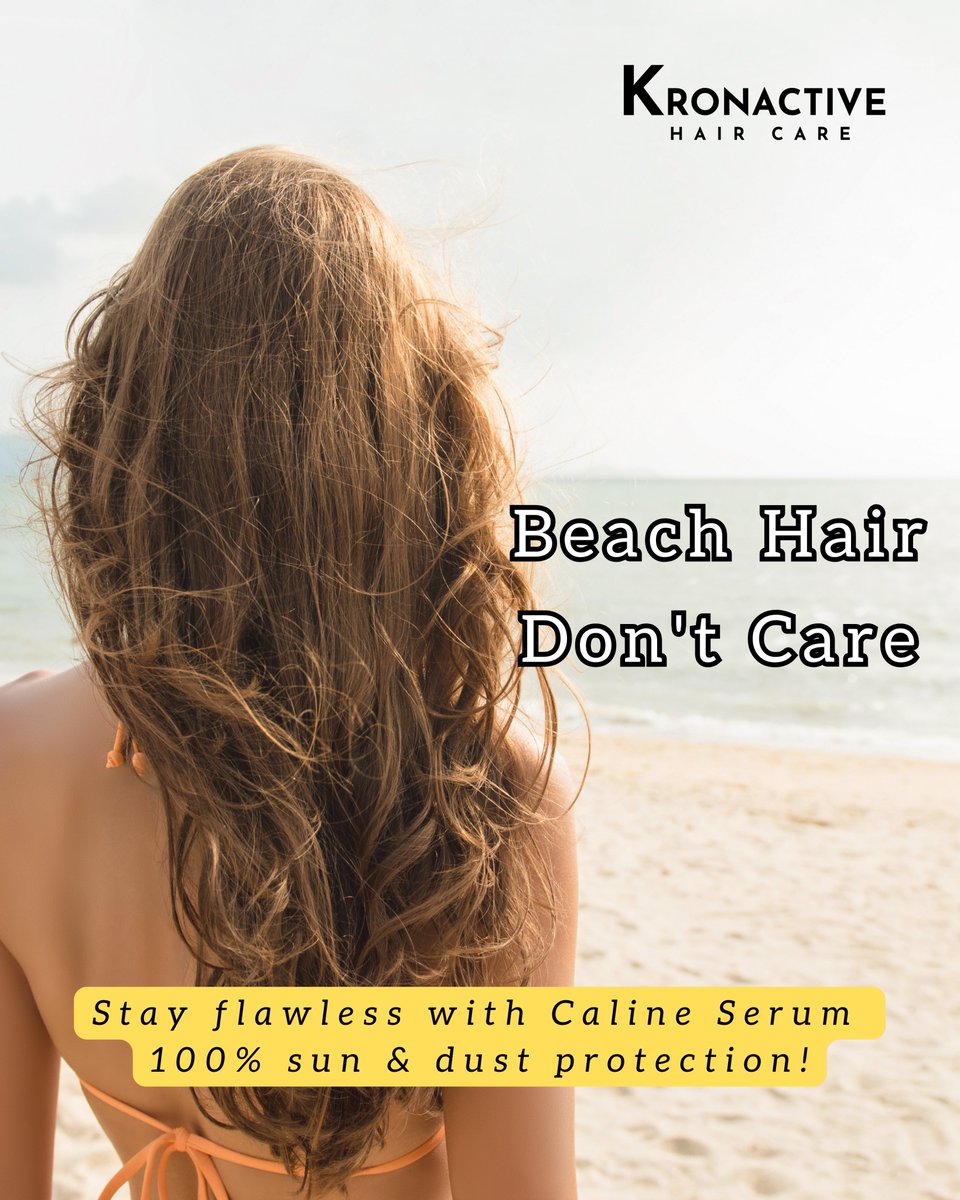 kronactive's tweet image. Keep your hair smooth, shiny, and carefree—because your hair deserves the best! 💁‍♀️✨ 

#BeachHairDontCare #CalineSerum #HairProtection #hardwater #dustproof #moisture #beachhair #beachlove