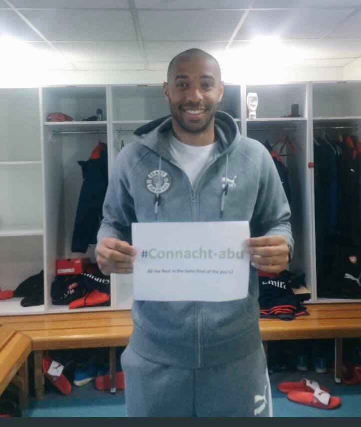 Good Luck <a href="/connachtrugby/">Connacht Rugby</a> in the European 1/4 final today against <a href="/racing92/">Racing 92</a> from a French legend.
