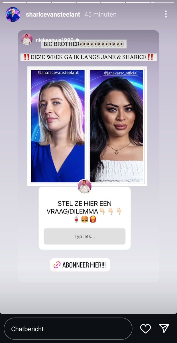 xcharr_'s tweet photo. leuk leuk leuk binnenkort zijn sharice en jane te zien in ‘MacDate met...’ hier kijk ik naar uit! 😄 #bigbrothernlbe https://t.co/e53bG3Y11s