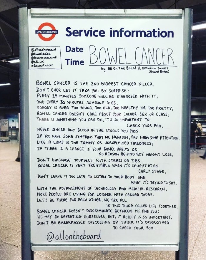 All On The Board (@allontheboard) on Twitter photo April is Bowel Cancer Awareness Month.
#BowelCancerAwarenessMonth #BowelCancer
<a href="/allontheboard/">All On The Board</a> x <a href="/bowelbabe/">Deborah James</a> April is Bowel Cancer Awareness Month.
#BowelCancerAwarenessMonth #BowelCancer
<a href="/allontheboard/">All On The Board</a> x <a href="/bowelbabe/">Deborah James</a>