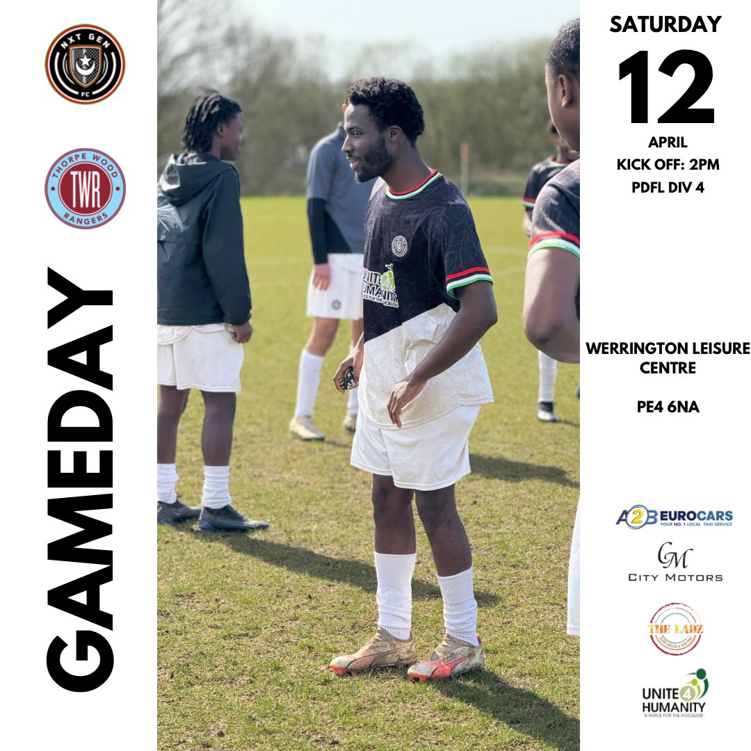 NXTGENFC (@nxtgenftblclub) on Twitter photo ⚫️MATCHDAY ⚫️
🏆 PDFL
⚽️<a href="/thorpewoodfc/">(C) Thorpe Wood Rangers FC</a>
⏰ 14:00
🗓 12.04.25
📍Werrington PE4 6JT ⚫️MATCHDAY ⚫️
🏆 PDFL
⚽️<a href="/thorpewoodfc/">(C) Thorpe Wood Rangers FC</a>
⏰ 14:00
🗓 12.04.25
📍Werrington PE4 6JT