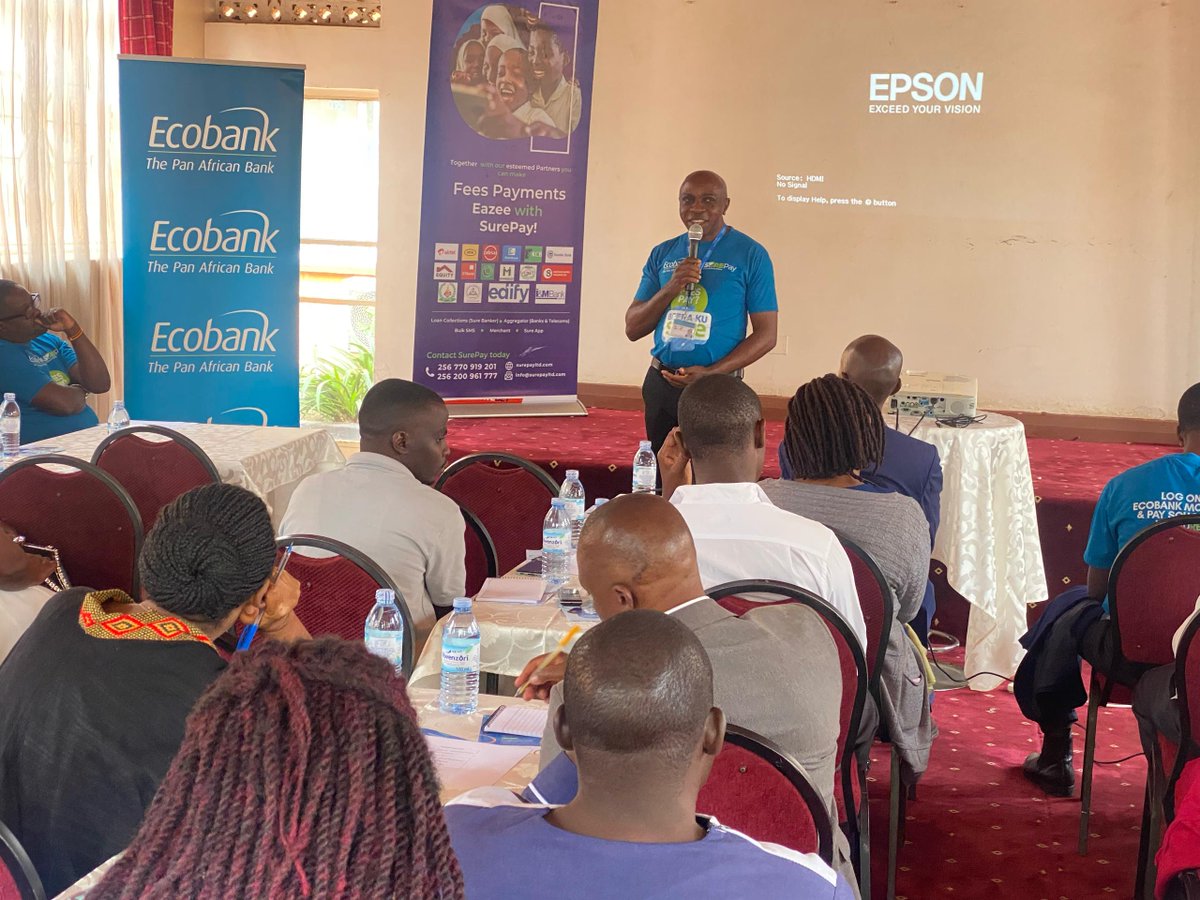 SurepayLimited's tweet photo. The ECObank-SurePay workshop currently taking place at Agip Motel in Mbarara, with a focus on streamlining and transforming school fees payments for both ECObank-SurePay clients in the western region. #ECObank #SurePayWorkshop https://t.co/JhMnCtioy8