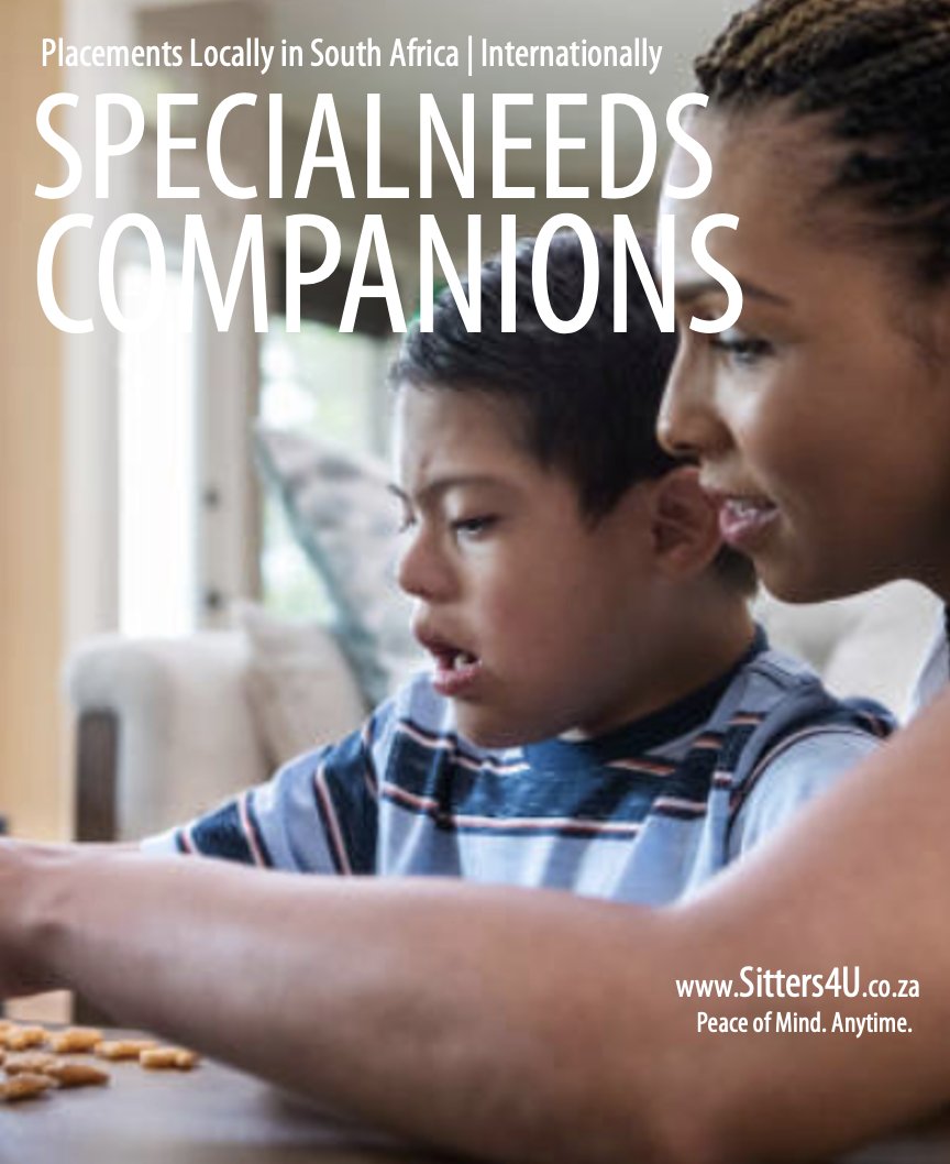 Gentle, skilled, &amp; trained in special needs care—our companions meet your child where they are. 💗
👉 sitters4u.co.za #HomeLearning #EarlyEducation #Sitters4u #placements #recruitment #childcareprofessionals #FamilyCARE #SpecialNeeds #Companions