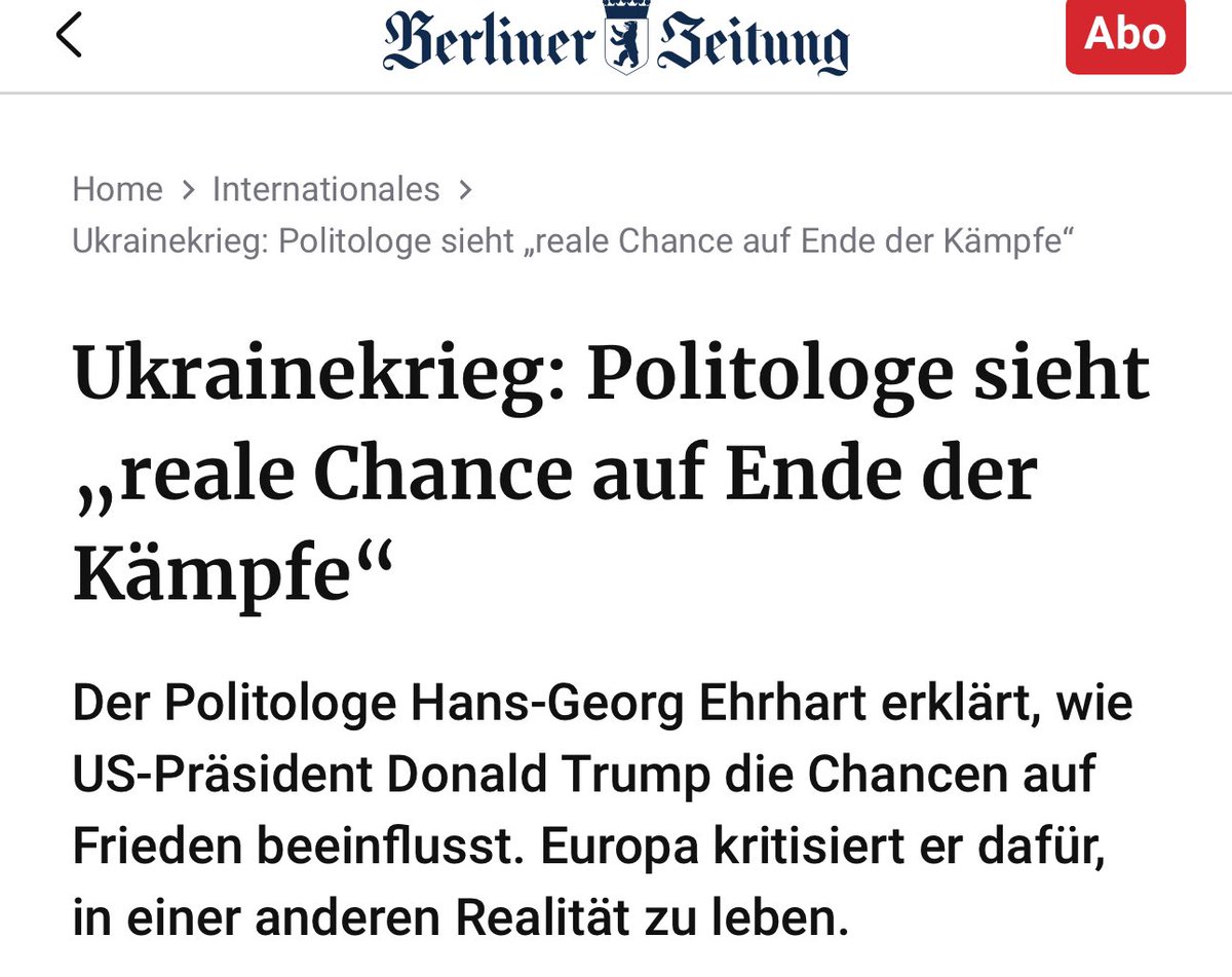 Der langjährige Konfliktforscher und Senior Fellow des Instituts für Friedensforschung und Sicherheitspolitik an der Universität Hamburg, Hans-Georg Ehrhart, hält den europäischen Ansatz im Ukraine-Krieg für realitätsfremd. 

Gleichzeitig skizziert er Wege wie sich mit dem