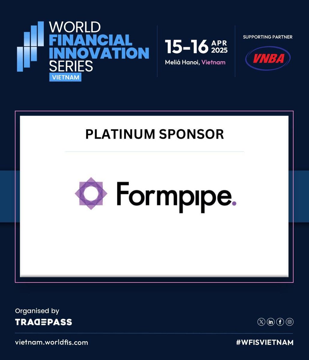 Tradepassglobal's tweet image. Exciting news! Formpipe is now a Platinum Sponsor at WFIS Vietnam, bringing cutting-edge solutions in document composition, distribution, and digital storage.

Enquire Now: hubs.la/Q03g_2QL0

#WFISVietnam #Formpipe #PlatinumSponsor #DocumentManagement #RegTech