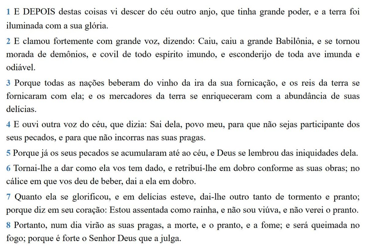 Jair47240183's tweet photo. Apocalipse 18 - Almeida Corrigida Fiel - ACF
https://t.co/RcrHZ3W2sO
#Bíblia #BíbliaACF #ACF #Apocalipse #Apocalipse18 #Ap18 #Babilônia #anúncio #queda #lamento #ruína #rpSp #LEIA_A_BÍBLIA #ESTUDE_A_BÍBLIA #CONHEÇA_A_BÍBLIA https://t.co/Dj1lgoxAqc