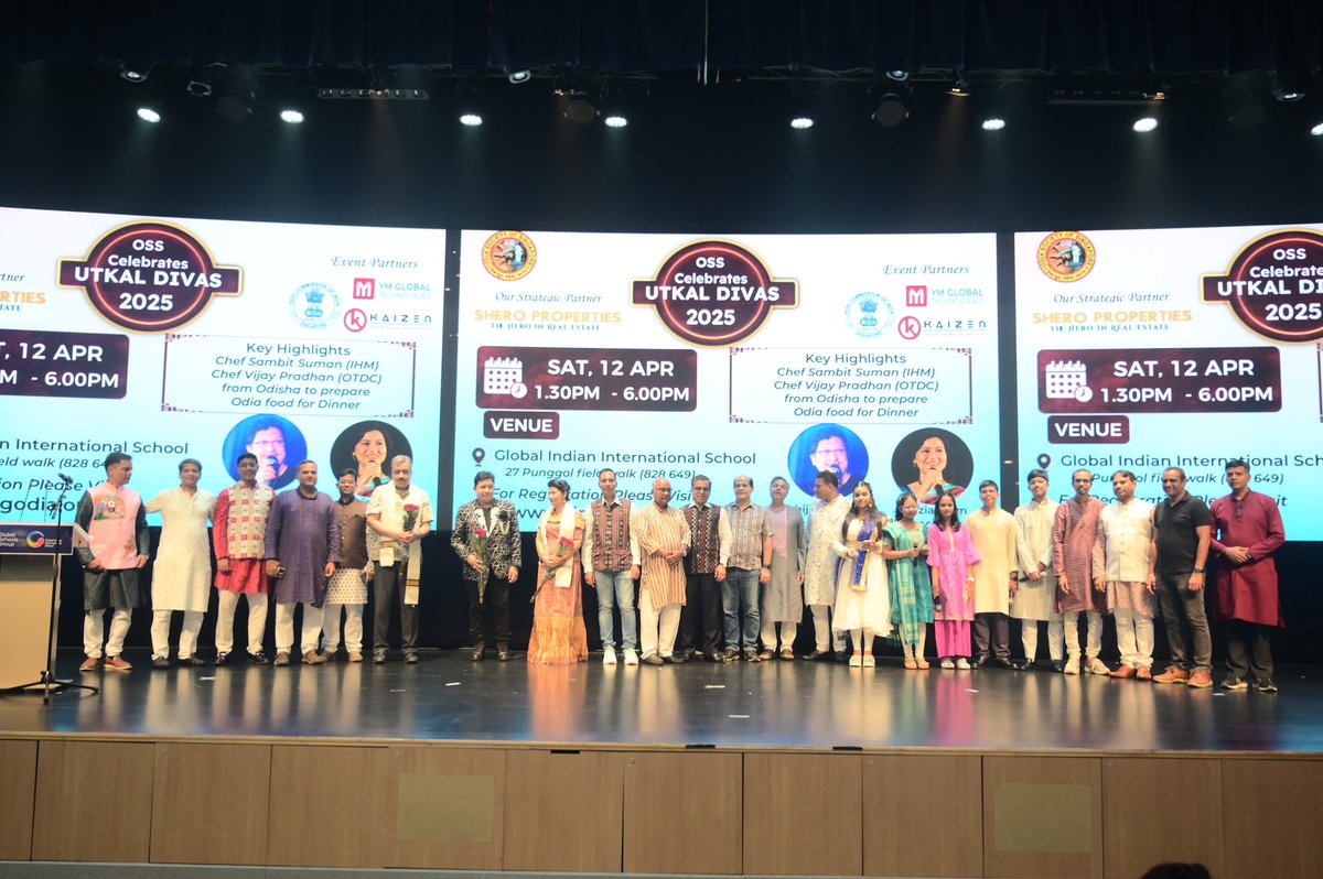 HCI_Singapore's tweet photo. Utkal Divas celebrations in Singapore

High Commissioner participated in the Utkal Divas celebrations organised by Odia Society Singapore.

#Odisha https://t.co/3UpCWVkDX0