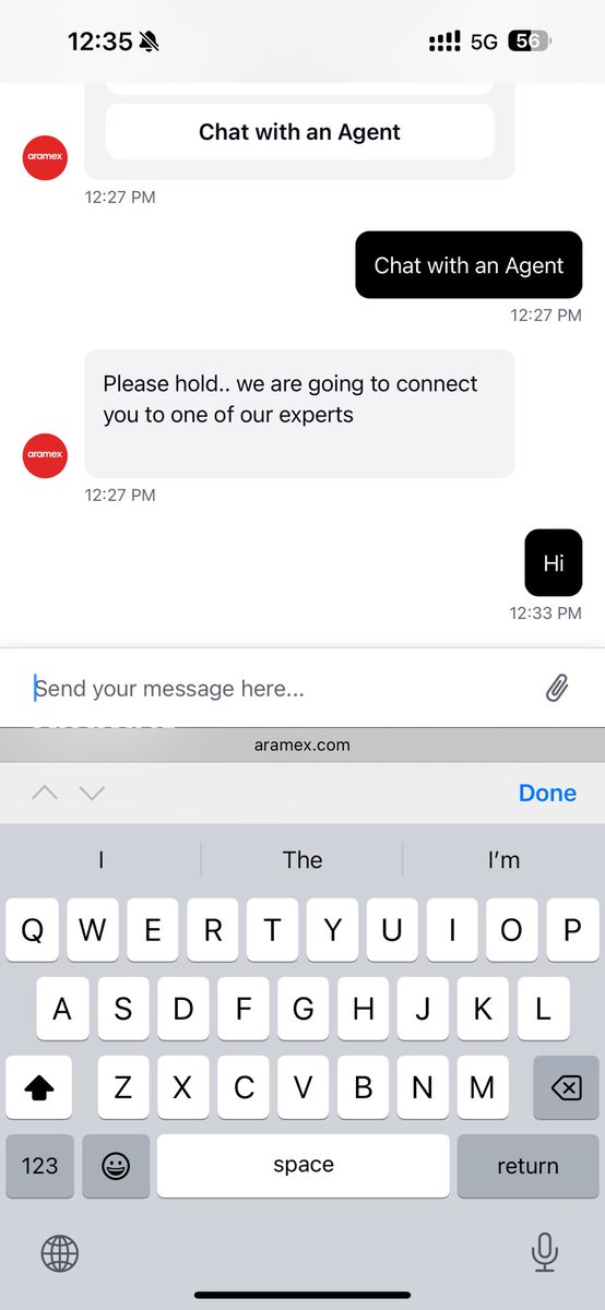 r_ow88's tweet photo. @Aramex CS is getting significantly worse! I’m unable to reach an agent to resolve my one-week delayed package. All I receive is a message asking me to message on WhatsApp, which doesn’t work, or the web chat that no one responds to. How can we get these issues resolved? https://t.co/jwEnBWVXeU