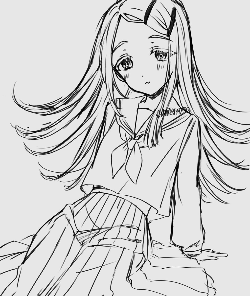 次はセーラー服篠澤さん描くゾ! 