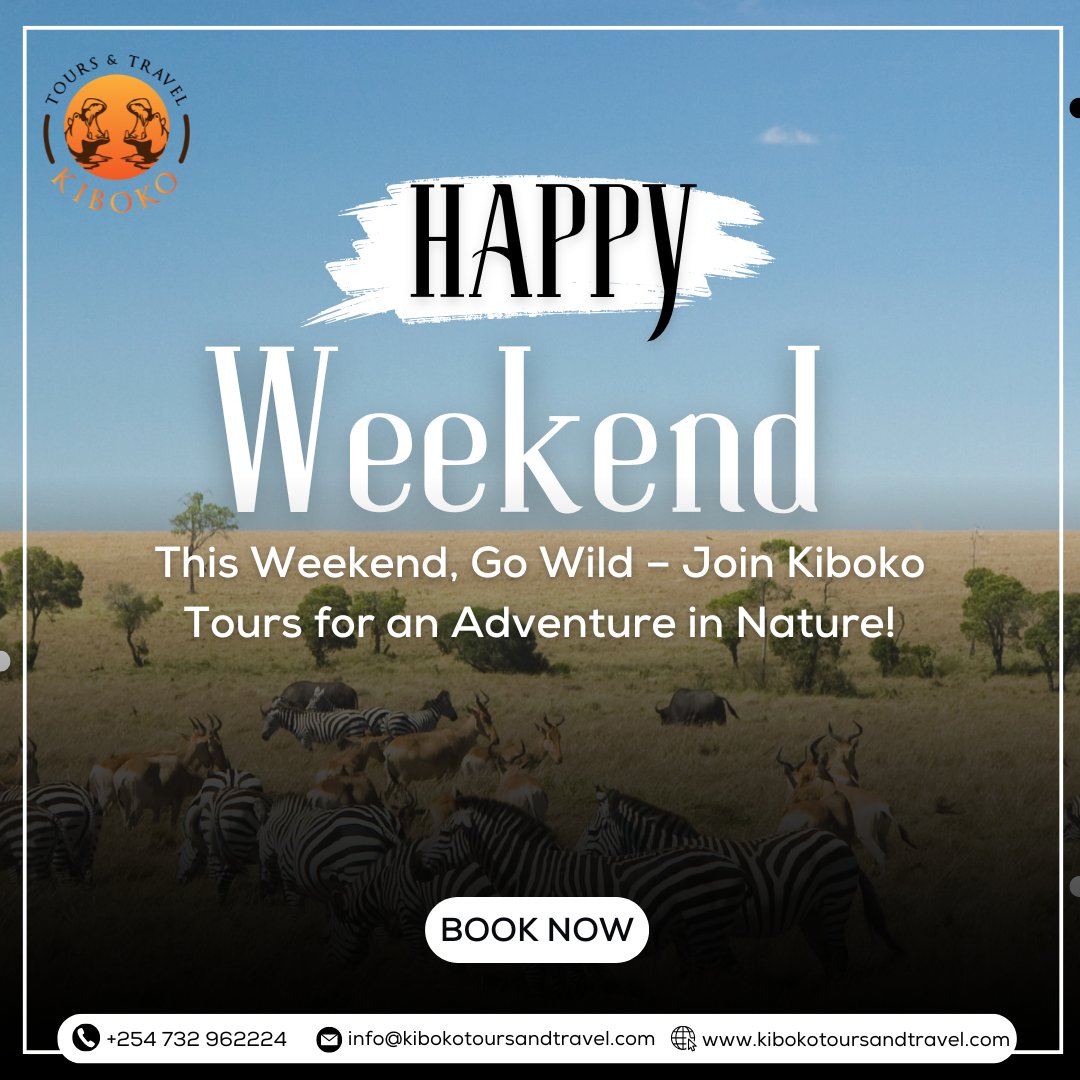 ToursKiboko's tweet photo. 🐘 This Weekend, Go Wild – Join Kiboko Tours for an Adventure in Nature!
Reach out https://t.co/zFiJOniZcR
#KibokoTours #WeekendSafari #GoWild #AfricanSafari #WildlifeAdventure #BigFiveSafari #SafariExperience #NatureEscape #TravelAfrica #ExploreTheWild https://t.co/AnPfUVRYWd