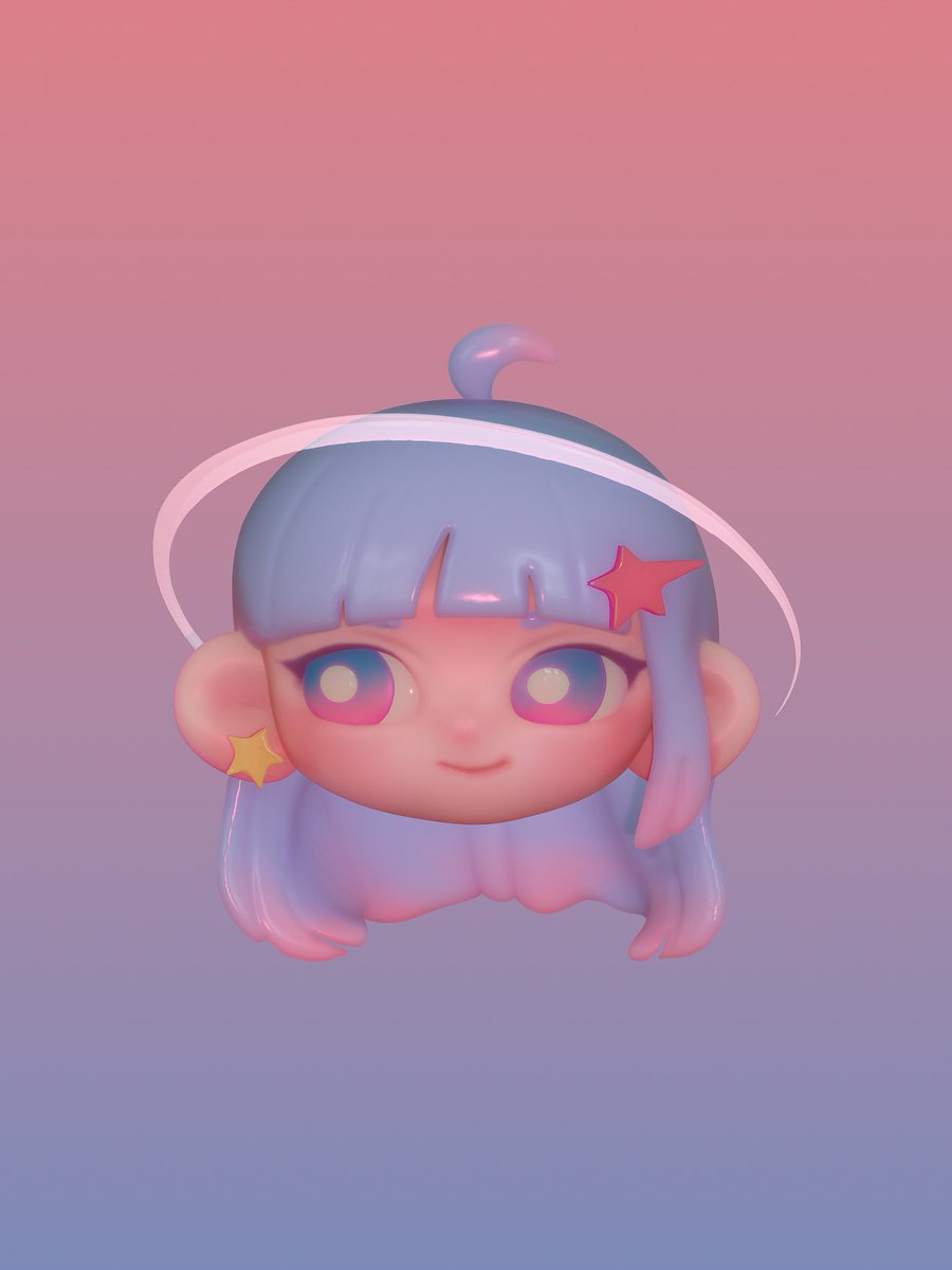 maa__dok's tweet photo. 🩷💫
 #3D  
 #nomadsculpt 
 #3DModeling https://t.co/EWGHaeWomV
