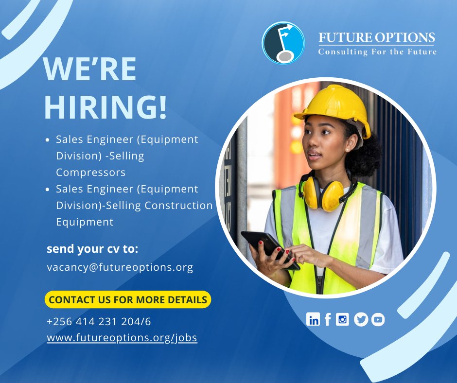 🔔 WE’RE HIRING! 🔔

✅ Sales Engineer (Equipment Division) – Specializing in Construction Equipment
✅ Sales Engineer (Equipment Division) – Specializing in Compressors

🔗 Learn more &amp; apply here: lnkd.in/dvHMWYyh

Know a great fit? share this post! 🚀
#SalesJobs